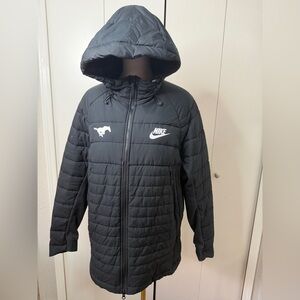 Nike Black Quilted Jacket with Hood